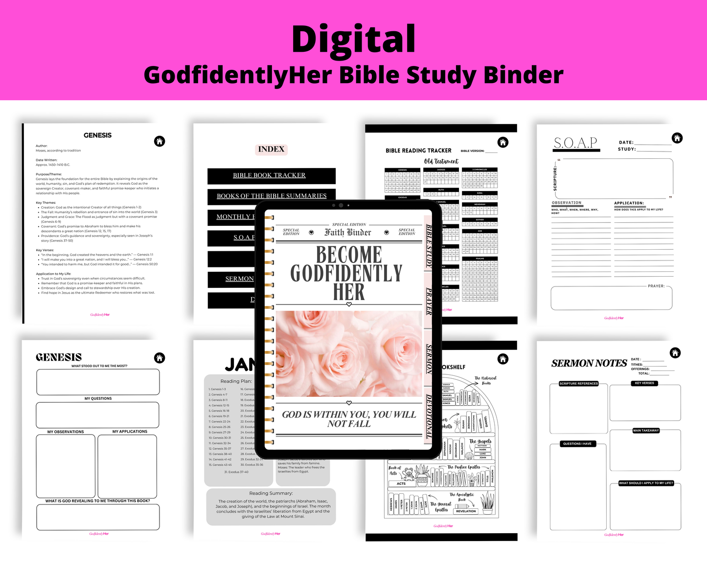 Digital Become Godfidently Her Binder